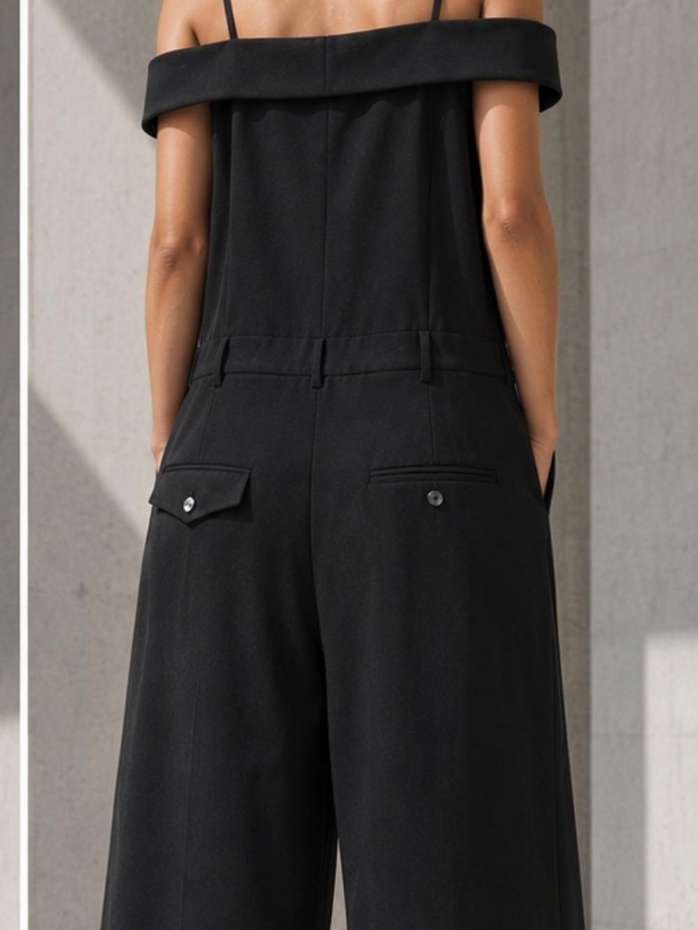 IRENE Architectural WideLeg Jumpsuit Wool Mohair Minimalist Industrial Size 38/6 - Picture 5 of 12